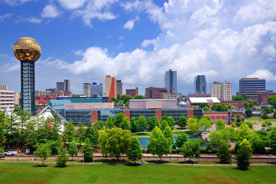 Knoxville TN - Skyline View Of Downtown Knoxville Tennessee